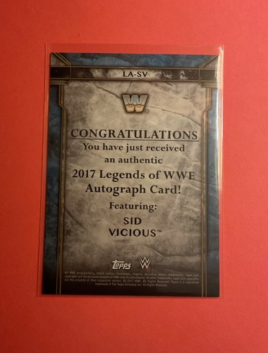 2017 Topps WWE Legends Psycho Sid VICIOUS Auto #176/199 Autograph WCW ECW signed - Picture 7 of 12