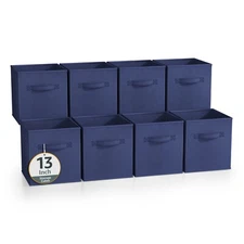 Sorbus 8 Pack Fabric Storage Cubes - 13" Foldable Storage Bins Closet Organizers