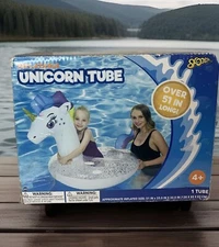 NEW Pool Inflatable Colorful Unicorn Float Over 4ft Long Great Fun!!