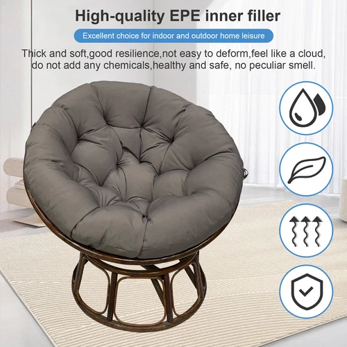 Papasan Chair Cushion Waterproof Oxford Cloth Circle Stuffed Egg Chair Cushions - Picture 38 of 111