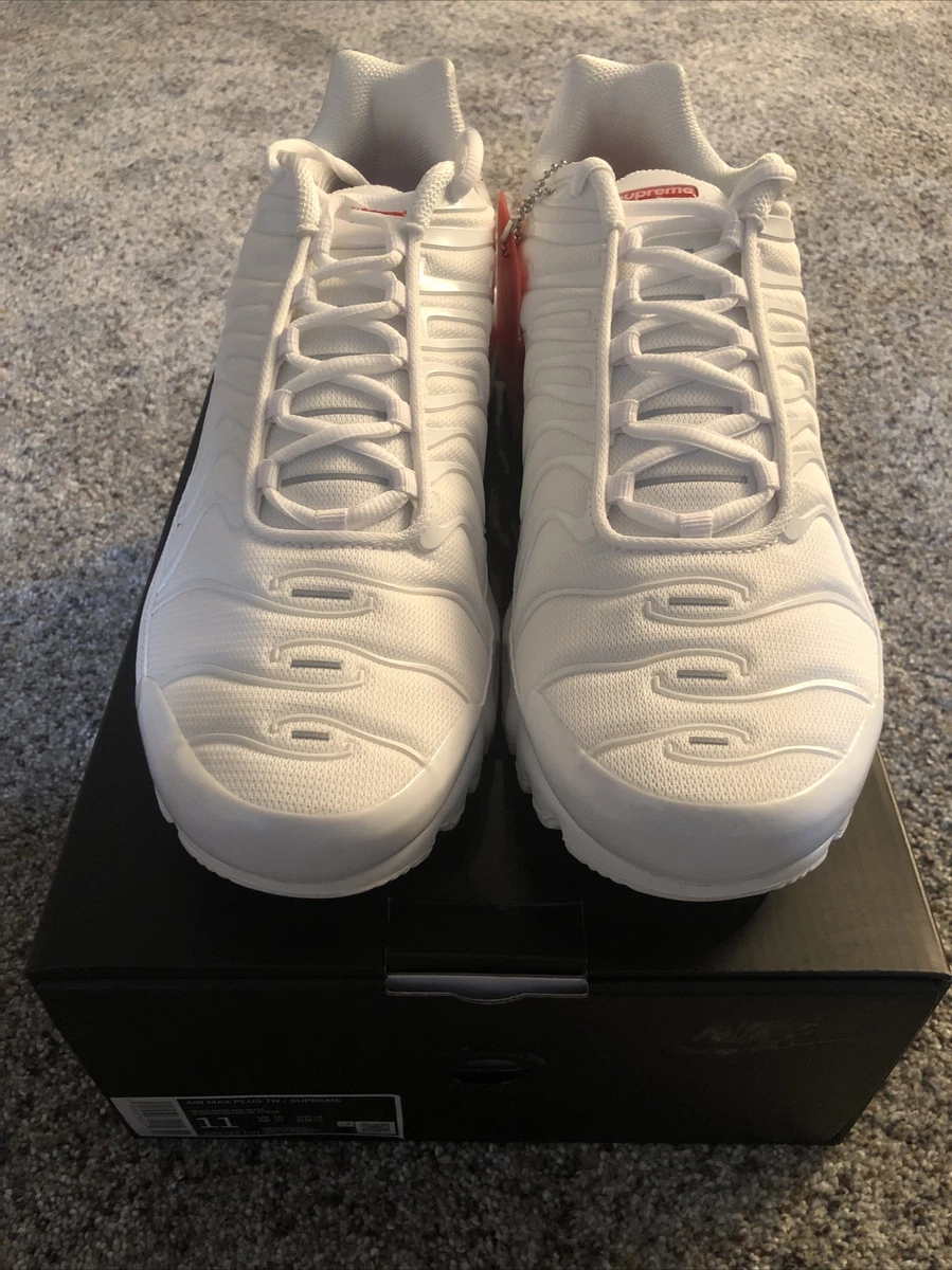 Supreme Nike Air Max Plus Size 11 White New DA1472 100 Ready To Ship