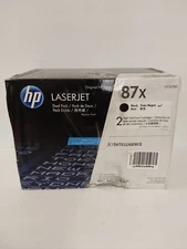 HP 87X Black High-yield Toner Cartridges 2-pack CF287XD Factory Sealed