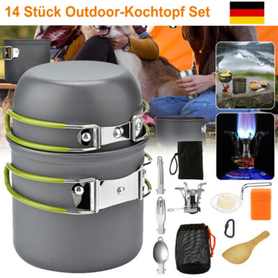 Cookware Kit Picknick Töpfen Kochgeschirr Set Camping Outdoor Kochen Ausrüstung