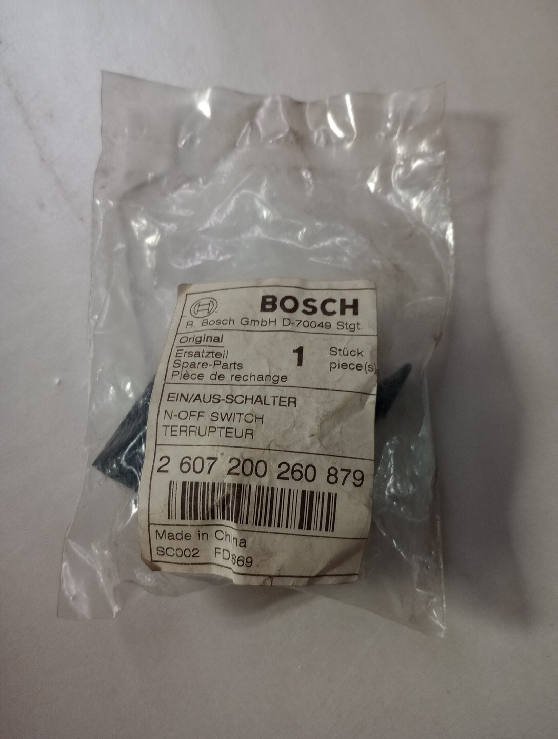 Bosch no. 2-607-200-260, NOS, On/Off Switch