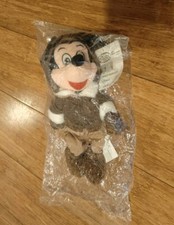 Vintage Disney Store Pilot Mickey Bean Bag Plush Captain Aviation Flight NWT