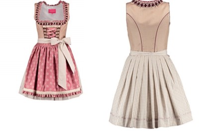 New Krüger dirndl cream flower 43776, cream-rose, 60 cm, last size 38 reduced