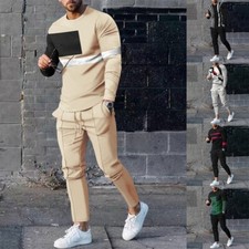 2 Piece Mens Tracksuits Outfit Sweat Suit Casual Jogging Suits Athletic-Set