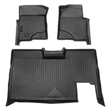 Fits 09-14 Ford F-150 Super Crew Cab Floor Mats 3d Molded Carpet Black Tpe