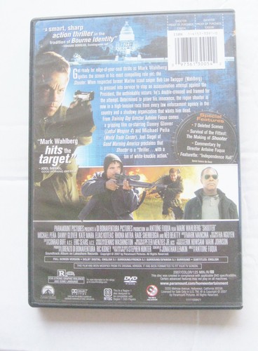 Shooter DVD Movie Mark Wahlberg Rated R - Imagen 2 de 3
