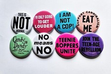 Vintage Reproduction Pinback Buttons Magnets  Bottle Openers. Set 05