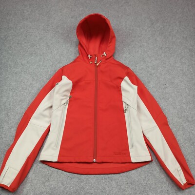 Vaude Womens Softshell Jacket Size 38-40 M-L Wo-Twister Red Active Sports Hooded