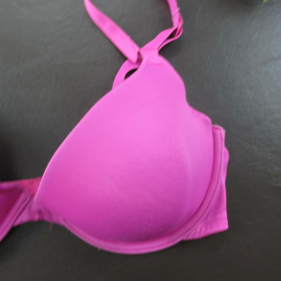 Sujetador Flirtitude 36C Rosa Acolchado Con Aros Cierre Ajustable Espalda Foto 4 de 4