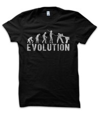 T-Shirt Maglietta Evolution Biliardo Gioco Tavolo Pool Stecca Snooker Idea Uomo