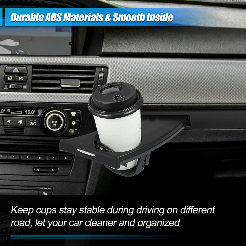 Juego de 3 portavasos de coche embellecedores lado del pasajero para BMW-3 51459173469 negro Foto 4 de 4