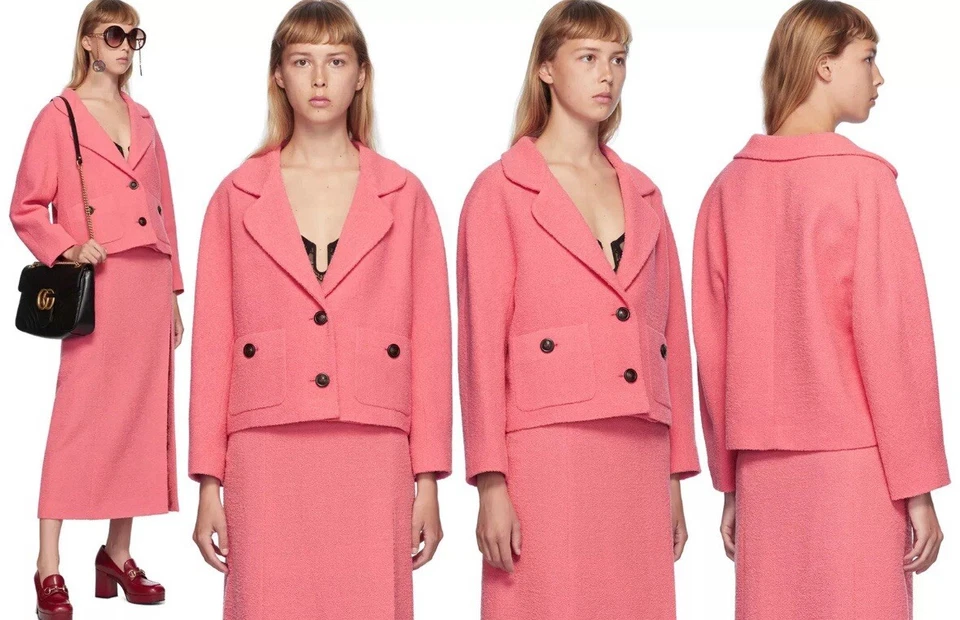 💕Blazer de lana rosa Gucci Foto 3 de 4