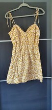 Prettylittlething Mustard Floral Dress Size 10
