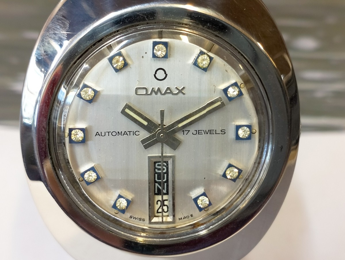 AUTHENTIC OMAX AUTOMATIC SILVER DIAL SWISS MEN FULL WORKING