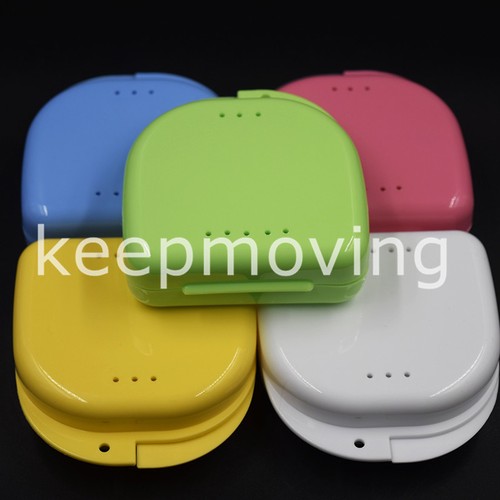 Dental Orthodontic Retainer Denture Storage Box Case Mouthguard Container Colors - Picture 2 of 38