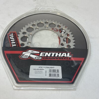 Renthal - 192U-420-48GPSI - Ultralight Rear Sprocket, Silver - 48T