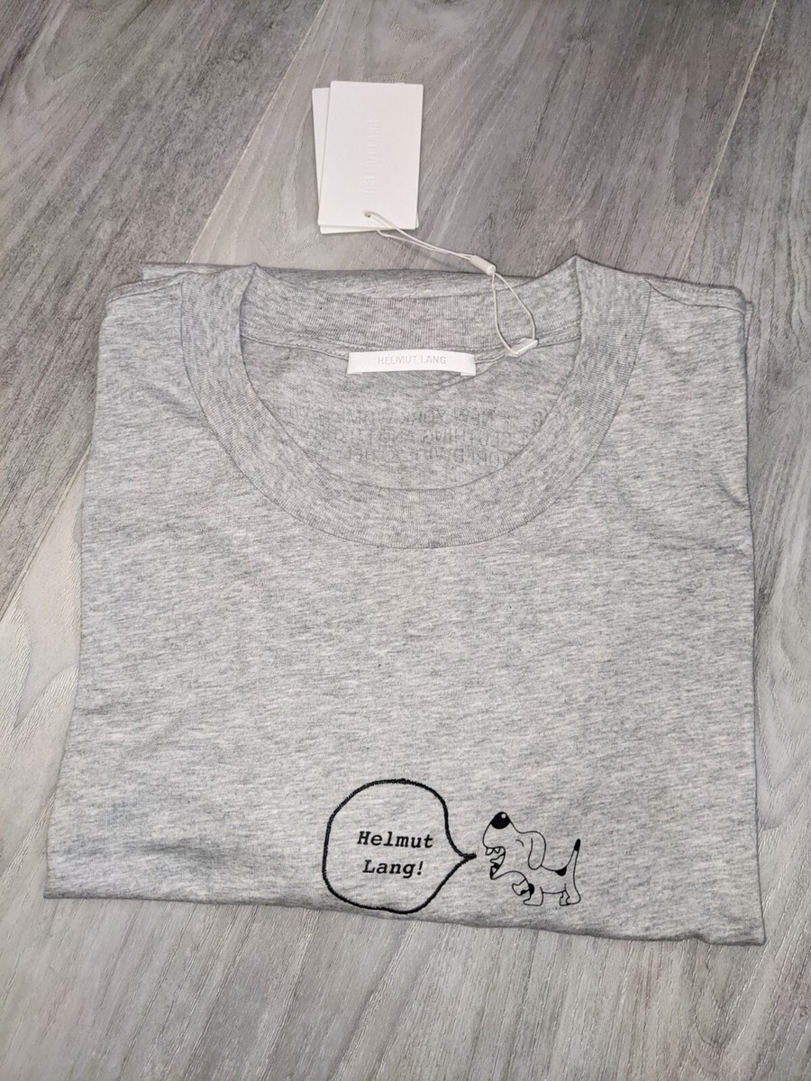 Helmut Lang Puppy Dog Bark T-Shirt Grey Extra Large XL | eBay