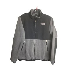 The North Face Denali Polartec Fleece Winter Jacket Large Black Gray Colorblock
