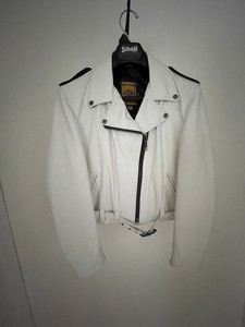 schott white leather jacket