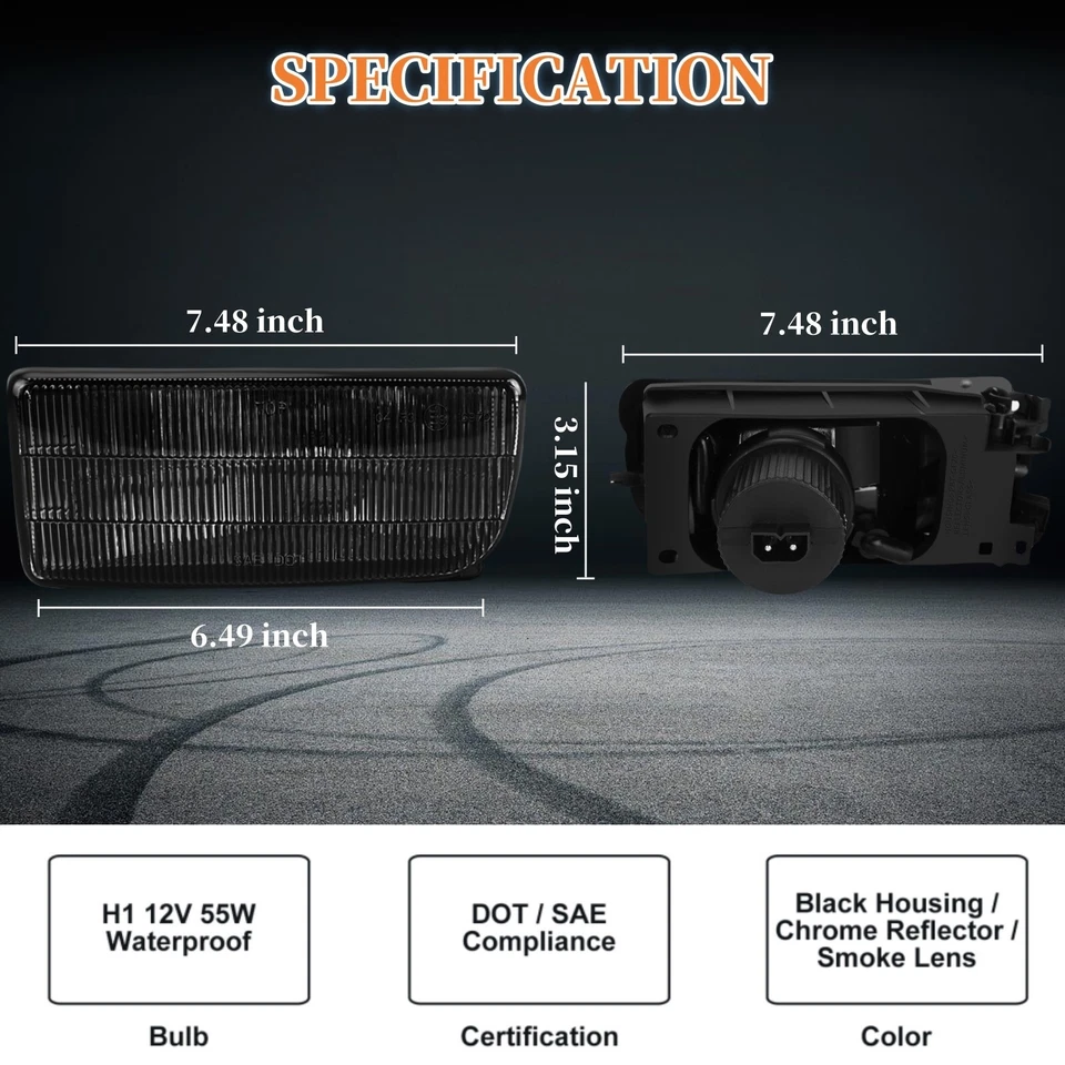 Fog lights For BMW E36 M3 3 Series 1992-1999 Selected Models Smoke Lens 1 Pair — 第 3/4 张图片