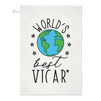 World's Best Vicar Geschirrtuch Gott Jesus Toll Favorit Kirche