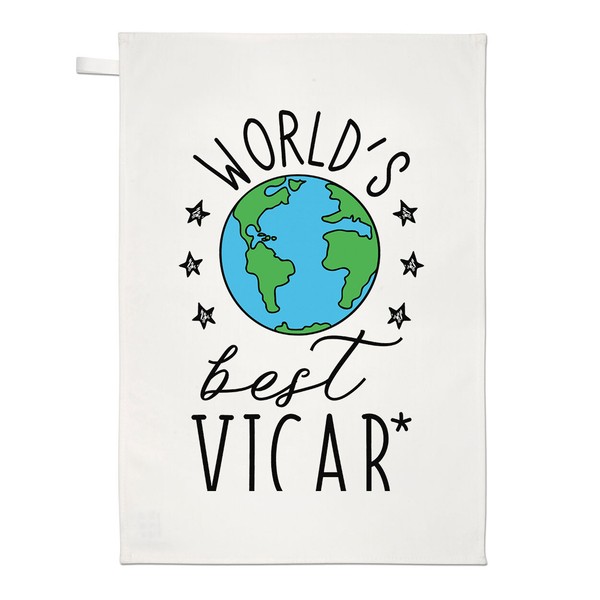 World's Best Vicar Geschirrtuch Gott Jesus Toll Favorit Kirche-image