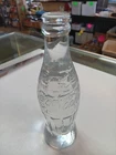 VINTAGE COCA COLA CRYSTAL GLASS BOTTLE SHAPED PAPERWEIGHT (Collectable)