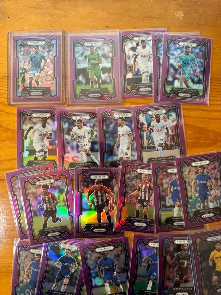 2023-24 Prizm EPL Premier League Pick Your PURPLE PRIZM - Buy More & Save - Image 2 of 3