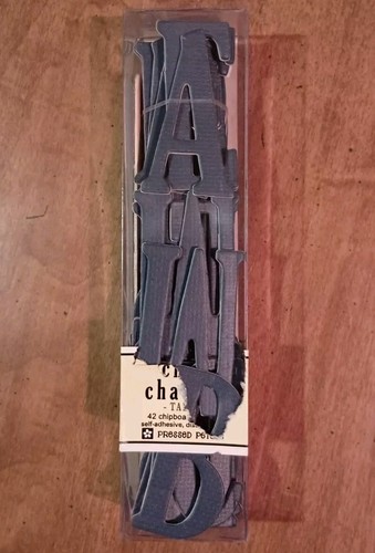 Chip Chatter 2.5" Tall 42 Navy BLUE Chipboard Letters Self Adhesive Upper Case - Picture 2 of 7