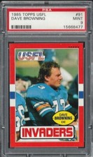 1985 Topps USFL #91 Dave Browning PSA 9 MINT 15668477