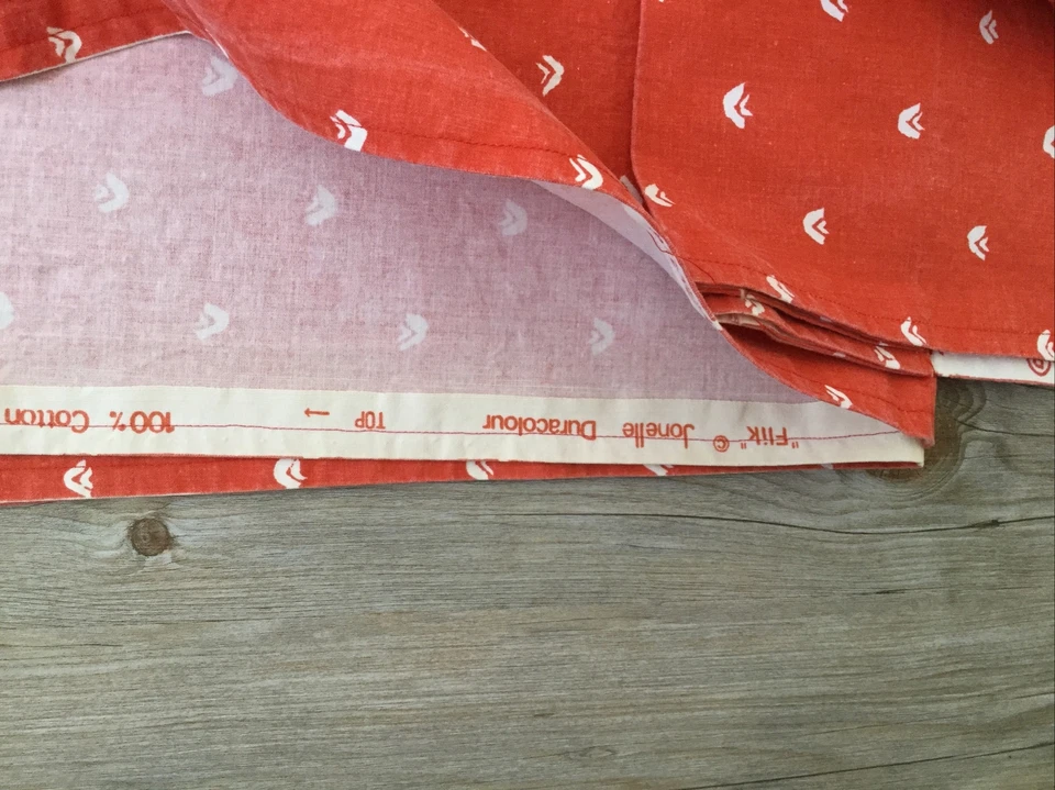 Vintage Retro Jonelle Fabric Red White 70s 80s Flik John Lewis Curtains - Image 4 of 4