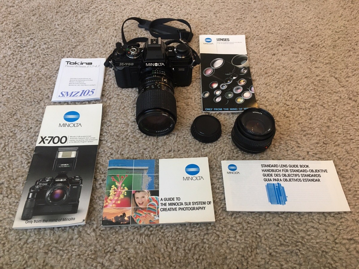 Minolta X-700 Manual Camera with Lens And Paper Manuals Tested And