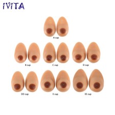 Artifical Silicone Breast Forms A-EE Cup Self-adhesive Crossdresser Fake Boobs