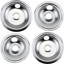 Drip Pan Set Chrome for Frigidaire Range Oven - 2 x 316048413  2 x 316048414