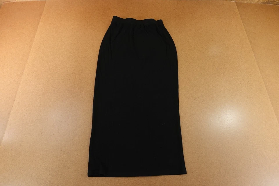 Blank Womens Size Small Black Rib Knit Pull On Midi Pencil Skirt - Image 3 of 4