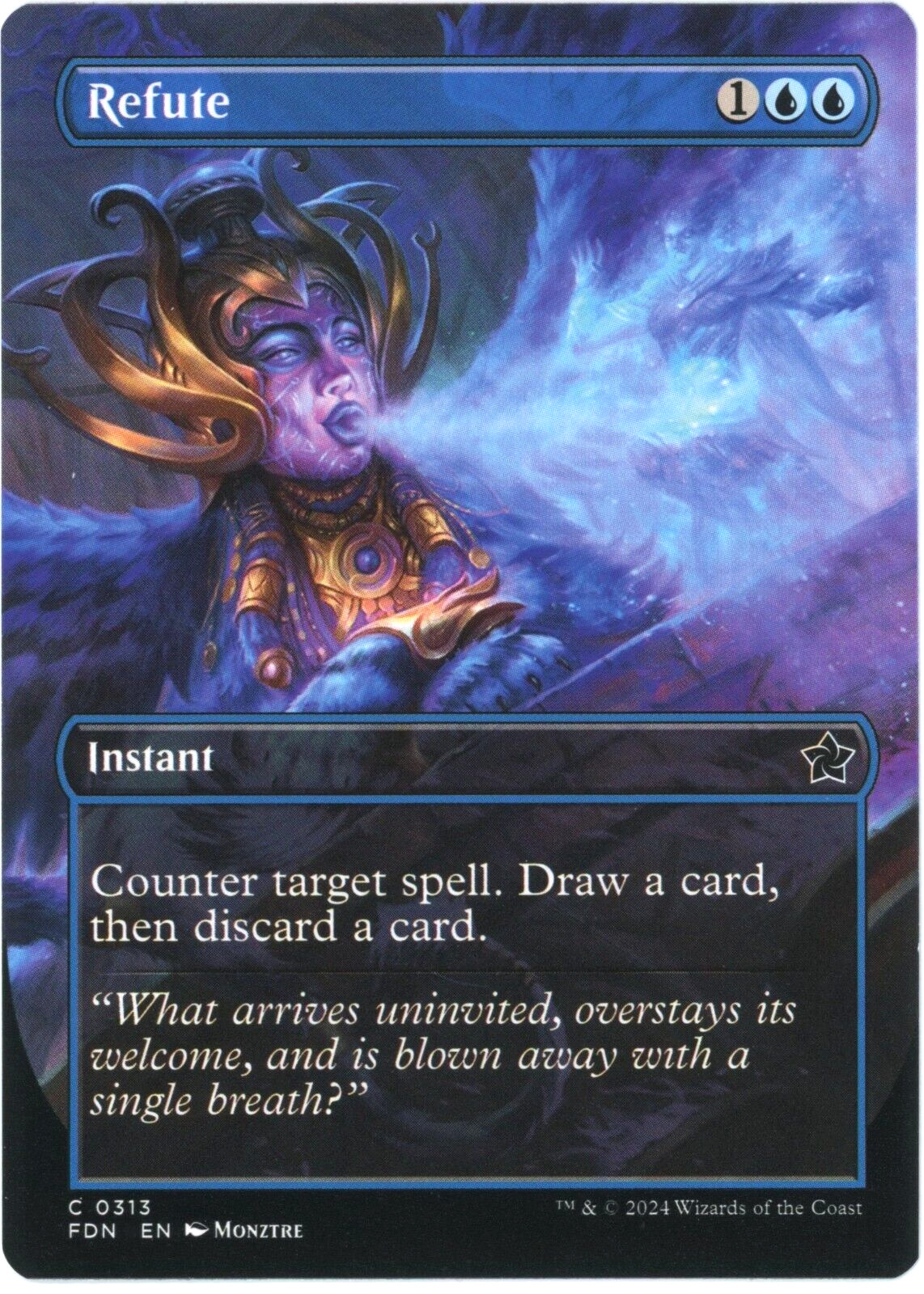 Refute (Borderless) - 0313 - Foundations - MTG
