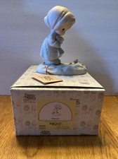 Precious Moments February Birthday Celebration Figurine 1987 Enesco Girl Crocus