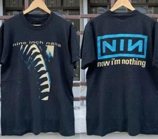 Nine Inch Nails NIN 2 Side Black T shirt 90s Unisex Classic Style S-5XL
