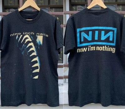 Nine Inch Nails NIN 2 Side Black T shirt 90s Unisex Classic Style S-5XL