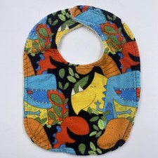 Baby Bib Dinosaur - Kids Messy Playtime Apron Cloth - Adjustable Hook  Loop