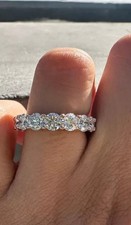 Stilvoller Damen-Diamantbandring 4,00 kt Rundschliff im Labor hergestellt...