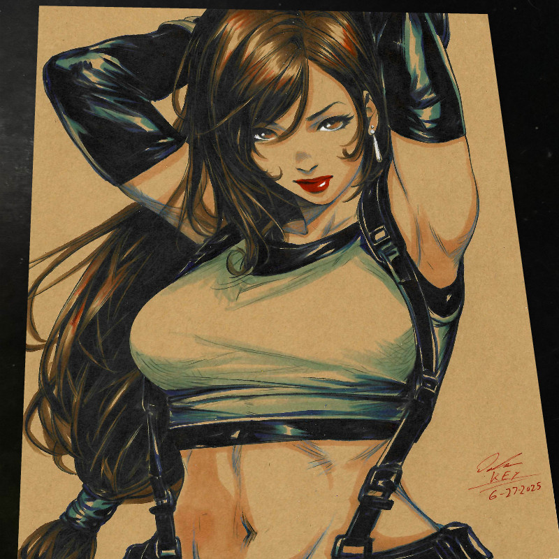 Tifa Lockhart Art Print 8.5x11 Art by Keyeske