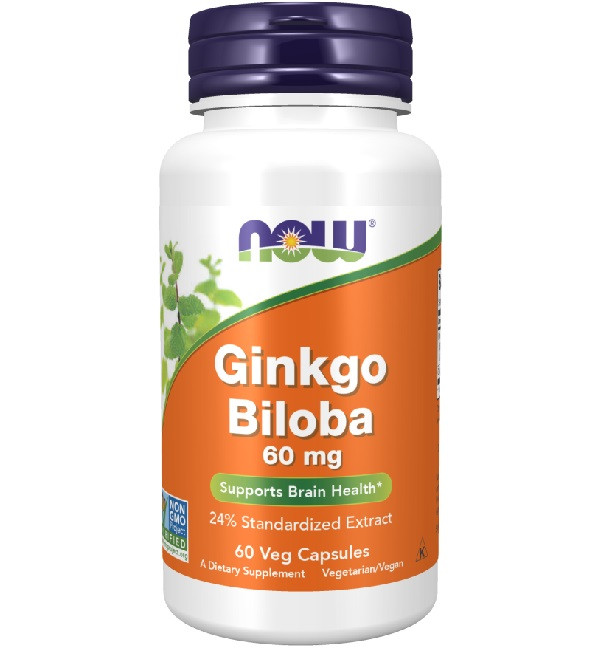 Now Foods Ginko Biloba 60mg 60 VCaps