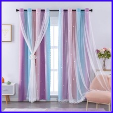 Blackout s for Girls Bedroom Decor 63 inches Long Window s Colorful Rainbow D...