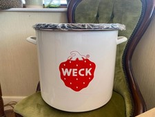 Vintage brand new Weck enamel coated canning pot XL cooking pot waterbath german
