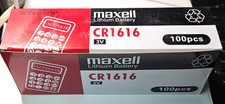 100 PK CR1616 MAXELL MADE IN JAPAN DL1616 ECR1616 GOOD EXP 12/2032 FREE SHIP