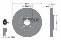 2 X Bremsscheibe Textar 92222003 FüR Nissan Juke